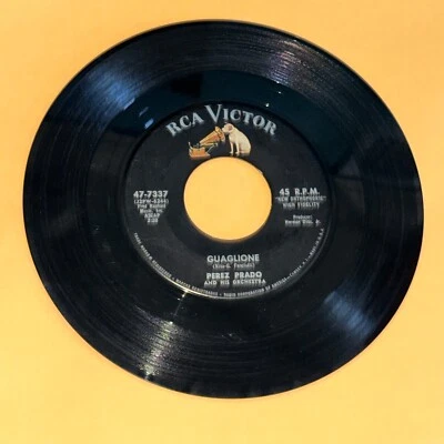 Perez Prado Guaglione Paris 45 rpm Record Vintage Latin Vinyl 7" - Image 1 of 2