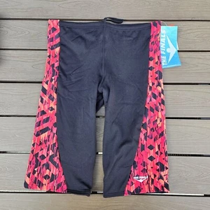 TYR The Finals Omega Splice Black/Red Splice Race Jammer, Boy Sz 24, NEW - Picture 1 of 3