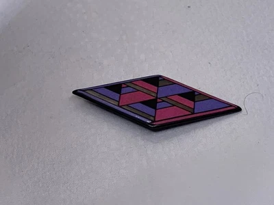 Vintage Michaela Frey Sign Enamel Geometric Pin - Image 1 of 4