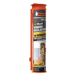 Kit de aislamiento de ventana transparente con rollo EZ Frost King de 1 pie x 3 pies resistente al clima (paquete de 10) - Imagen 1 de 5