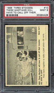 1966 FLEER THREE STOOGES #10 THESE MARTIANS WILL PSA 9 *DS11529 - Picture 1 of 2