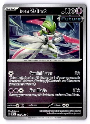 Iron Valiant Reverse Holo Uncommon SV05: Temporal Forces 079/162 NM - Image 1 of 2