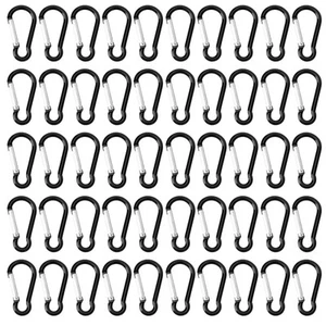 100pcs Aluminum Carabiner Spring Clip Hook Keychain Buckle Pack Bulk for Camp... - Picture 1 of 5