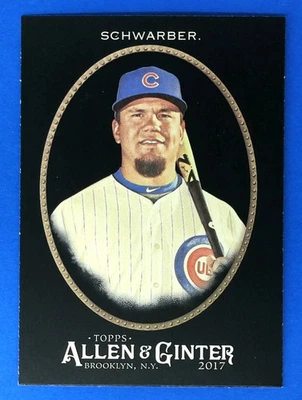 2017 Topps Allen & Ginter X Kyle Schwarber #124 BASEBALL CARD Chicago Cubs - Image 1 of 2