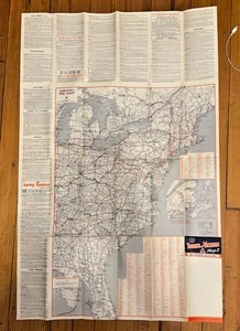 1961 Touring & Vacation Map No.2 Mid-Atlantic East USA The National Survey VT - Picture 1 of 16