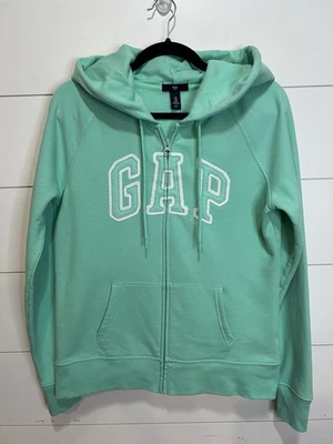 Sudadera con Capucha Gap Completa Cremallera Verde Azulado Aqua Polar Para Mujer’s Mediana Foto 1 de 4