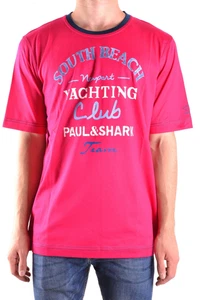 T-Shirt Paul&Shark Fuchsia E15P1142 NN4659 - Picture 1 of 6