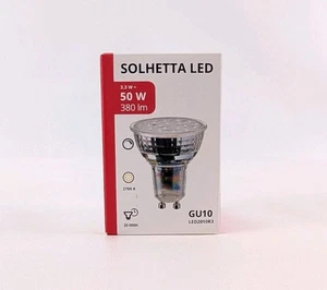 Ikea SOLHETTA LED Bulb GU10 380 Lumen 3.3 W Dimmable 305.301.21 New - Picture 1 of 5