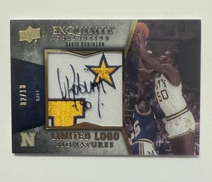 2012-13 Upper Deck Exquisite David Robinson Limited Logos Patch Auto 02/10 - Picture 1 of 2