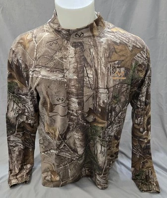 Realtree Camoflauge T-shirt Men's Large L (42-44) Long Sleeve Mock Neck  - Image 1 of 4