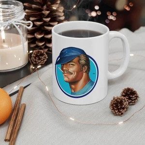 Tom of Finland Cameo Man Baseball Kappe Zigarette Kaffee Keramik Becher 11oz - Bild 1 von 9