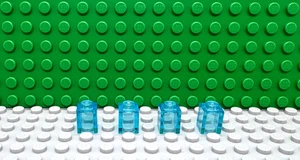 Lego 4 Trans Light Blue 1x1 Brick Block NEW - Picture 1 of 1