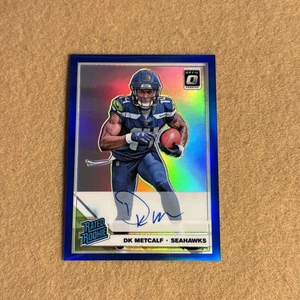 2019 DK Metcalf Panini Donruss Optic Rated Rookie Blue Auto /75 #163  (RC) - Picture 1 of 2