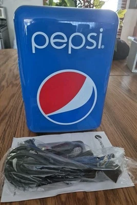 PEPSI MINI REFRIGERATOR 6-CANS PORTABLE COOLER COMPACT TRAVEL FRIDGE "NEW"!! - Image 1 of 4