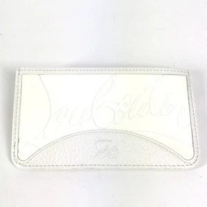 Christian Louboutin Logo sole Wallet Coin Case coin purse White/Red - Bild 1 von 13