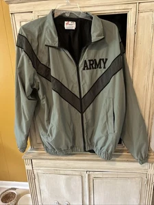 US Army Reflective PT Jacket Windproof PFU Training Water Resistant Medium Long - Picture 1 of 5