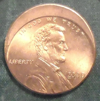 2000 ERROR PENNY Off Center Strike BU FuLL RED BRILLIANT UNCIRCULATED More-STORE - Image 1 of 3