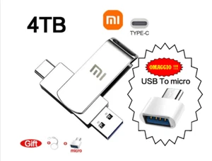 Chiavetta Pen Drive 4 Tb Flash Disk alta velocità USB 3.0 Tipo C (2 in 1) - Foto 1 di 6