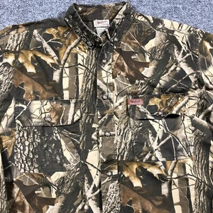 Woolrich Shirt Mens M Realtree Hardwoods Camo Vented Hunting Fishing Long Sleeve - Picture 1 of 12