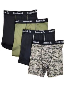 Boys 4-Pack Reebok Performance Athletic Stretch Underwear Boxer Briefs Large - Picture 1 of 2