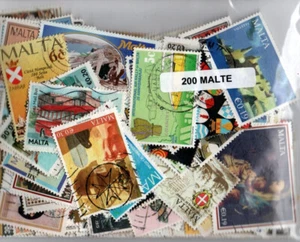 Lot 200 timbres de Malte - Picture 1 of 1