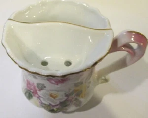 Taza de afeitar floral rosa reproducción - Imagen 1 de 2