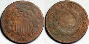 1869 Two Cent Piece - Picture 1 of 1