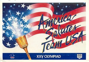 Postcard 1992 Olympics USPS issued United States Postal Service TEAM USA - Picture 1 of 2