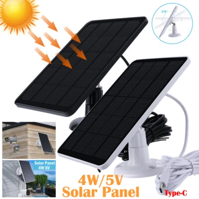 Panel Solar para Camara de Seguridad Cargador Solar Portatil con Puerto A tipo C