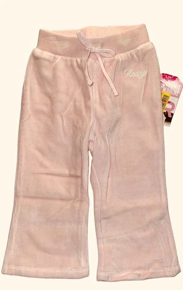 Joggers ROXY Teenie Wahine rosa claro con logotipo para niñas de 18 meses.  ¡NUEVO CON ETIQUETAS! Foto 1 de 1