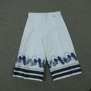 Pantalones Cortos Mayoral Mujer 9 Blanco Azul Cintura Ajustable Skimmer 24x15* - Imagen 1 de 22