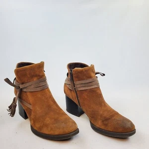 B.O.C. Born Schuhe Damengröße 8 M Stiefelette Stiefel Reißverschluss braun Wildleder - Bild 1 von 12