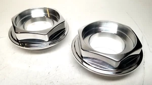 Polished Billet Aluminum Hex Center Hub Caps for BBS RS RC -Small Thread -1/2 Ht - Picture 1 of 17