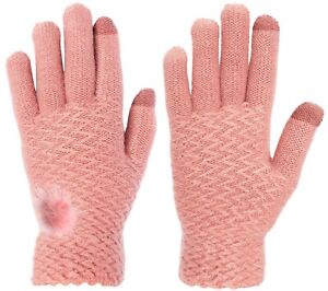Fur Accent Touchscreen Women Winter Magic Gloves