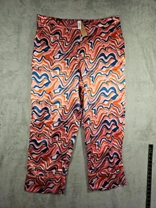 Adore Me Pajama Bottoms Lounge Sleep Wear Pockets Blue Orange Pink Size 1X NWT - Picture 1 of 10