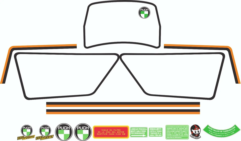 STAR SAM® KIT ADESIVI PUCH CONDOR CLASSICI ADESIVI MOTO ADESIVI - Immagine 1 di 1