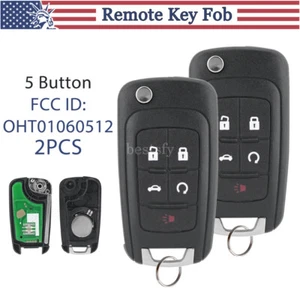 Reemplazo para Chevy 2010-16 Camaro Cruze Equinox Malibu Mando a Distancia Llavero 5b Par - Imagen 1 de 10