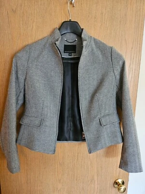 CHAQUETA MUJER BANANA REPUBLIC GRIS ESPIGA, TALLA 2 COMO NUEVA. Foto 1 de 4