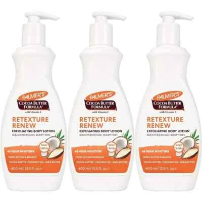 Palmer's Cocoa Butter Retexture Renew Peeling Body Lotion 400ml x 3 - Bild 1 von 4