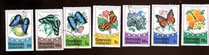 stamps-lot of 7-Granada-butterflies-lot # 1 - Imagen 1 de 1