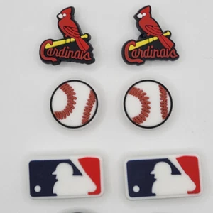 Equipo de béisbol de los Cardenales de San Luis de la MLB para zapatos de cocodrilo - 6 piezas - Imagen 1 de 1