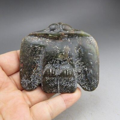 China, Jade, Hongshan Culture, Hand Carving, Natural Jade,eagle, Pendant B187 • 20$