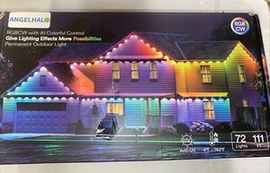 ANGELHALO Permanent Outdoor Lights, 111ft RGB-AI Smart String Lights 72 LED - Picture 1 of 18