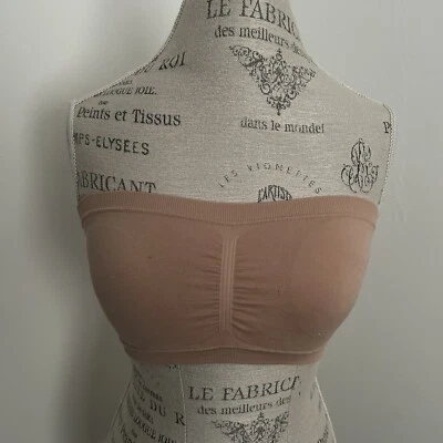 Jenni By Jennifer Moore Beige Bandeau Strapless Bra Size S/M - Image 1 of 4