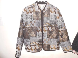 Preswick & Moore Tapestry Jacket Vintage 90’s Women’s Size XL Zip Up Holiday - Picture 1 of 5