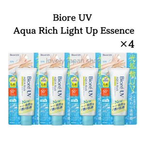 2025 New Kao Biore UV Aqua Rich Light Up Essence [70g×4] SPF50+ PA++++ Sunscreen - Picture 1 of 13