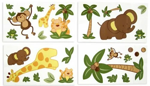 Jungle Babies Removable Wall Decals by NoJo - Image 1 of 1