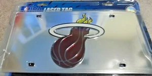 NBA Heat laser tag License Plate Auto Tag (READ) - Foto 1 di 1