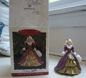 Hallmark Keepsake Ornament Holiday Barbie 4th in series 1996 QXI5371 Mattel - Picture 1 of 7
