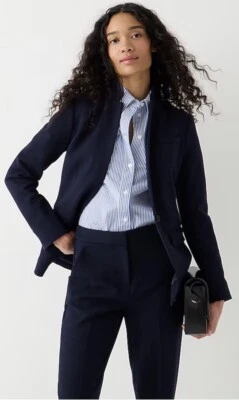 Blazer J.Crew Regent en cuatro estaciones elástico talla 0P muesca solapa azul marino nuevo con etiquetas $228 Foto 1 de 4